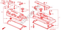 ZYLINDERKOPFDECKEL für Honda CIVIC EXI 4 Türen 4 gang automatikgetriebe 1997