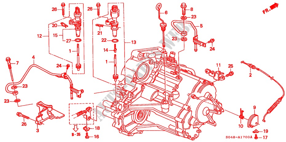 ATF LEITUNG/GESCHWINDIGKEITSSENSOR (1.6L SOHC) für Honda CIVIC GLI 4 Türen 4 gang automatikgetriebe 1997