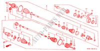 ANTRIEBSWELLE, VORNE/ HALBWELLE für Honda CIVIC GLI 4 Türen 4 gang automatikgetriebe 2000