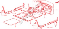 BODENMATTE für Honda CIVIC EXI 4 Türen 5 gang-Schaltgetriebe 2000
