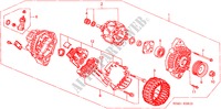 LICHTMASCHINE(MITSUBISHI) für Honda CIVIC VTI 4 Türen 5 gang-Schaltgetriebe 2000