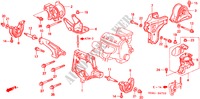 MOTORBEFESTIGUNGEN(AT) (1) für Honda CIVIC EX 4 Türen 4 gang automatikgetriebe 2000