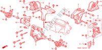 MOTORBEFESTIGUNGEN(CVT) für Honda CIVIC EXI 4 Türen 4 gang automatikgetriebe 2000