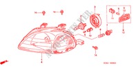 SCHEINWERFER für Honda CIVIC VTI 4 Türen 5 gang-Schaltgetriebe 2000