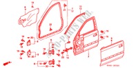 TUERTAFELN, VORNE für Honda CIVIC EXI 4 Türen 4 gang automatikgetriebe 2000
