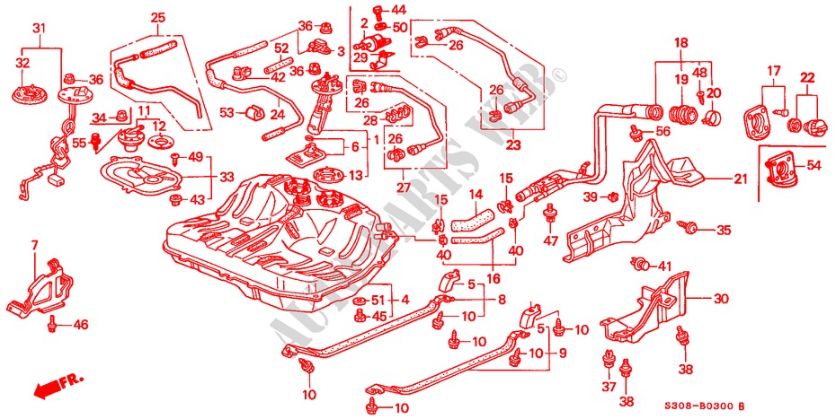 KRAFTSTOFFTANK für Honda PRELUDE SI 2 Türen 4 gang automatikgetriebe 1998