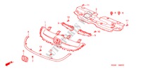 GRILL, VORNE(2) für Honda CIVIC VTI-DS 4 Türen 5 gang-Schaltgetriebe 2003