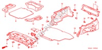 HINTERE ABLAGE/KOFFERRAUMVERKLEIDUNG für Honda CIVIC EXI 4 Türen 5 gang-Schaltgetriebe 2001