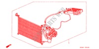 KLIMAANLAGE(BAUSATZ) für Honda CIVIC EXI 4 Türen 5 gang-Schaltgetriebe 2001
