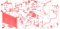 KLIMAANLAGE (SCHLAEUCHE/LEITUNGEN)(LH) für Honda CIVIC EXI 4 Türen 4 gang automatikgetriebe 2001