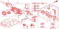 KOMBISCHALTER(RH) für Honda CIVIC EXI 4 Türen 5 gang-Schaltgetriebe 2001