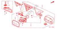 SPIEGEL(SPEICHERUNG, ELEKTRISCH) für Honda CIVIC EXI 4 Türen 5 gang-Schaltgetriebe 2001