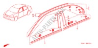 ZIERLEISTE für Honda CIVIC EXI 4 Türen 5 gang-Schaltgetriebe 2001
