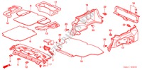 HINTERE ABLAGE/KOFFERRAUMVERKLEIDUNG für Honda CIVIC EXI 4 Türen 4 gang automatikgetriebe 2005