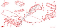 HINTERE ABLAGE/KOFFERRAUMVERKLEIDUNG für Honda CIVIC VTI 4 Türen 4 gang automatikgetriebe 2005