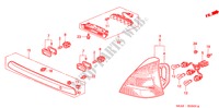 HECKLEUCHTE( '03) für Honda CIVIC VTI 5 Türen 4 gang automatikgetriebe 2002