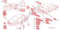 EMBLEME/WARNETIKETTEN für Honda ACCORD 2.3 LEV 4 Türen 4 gang automatikgetriebe 2000