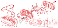 KOMBIINSTRUMENT(NS) für Honda ACCORD 2.0 4 Türen 4 gang automatikgetriebe 1998