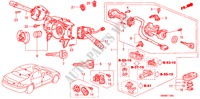 KOMBISCHALTER(LH) für Honda ACCORD V6 4 Türen 4 gang automatikgetriebe 2000