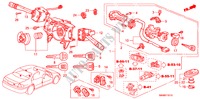 KOMBISCHALTER(RH) für Honda ACCORD 2.3VTI   SINGAPORE 4 Türen 4 gang automatikgetriebe 2002