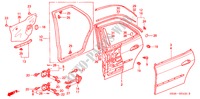 TUERBLECHE, HINTEN für Honda ACCORD 3.0V6 4 Türen 4 gang automatikgetriebe 2000