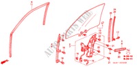 TUERFENSTER, VORNE für Honda ACCORD 3.0V6 4 Türen 4 gang automatikgetriebe 1998
