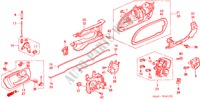 TUERSCHLOESSER, HINTEN für Honda ACCORD 2.3 LEV 4 Türen 4 gang automatikgetriebe 2000