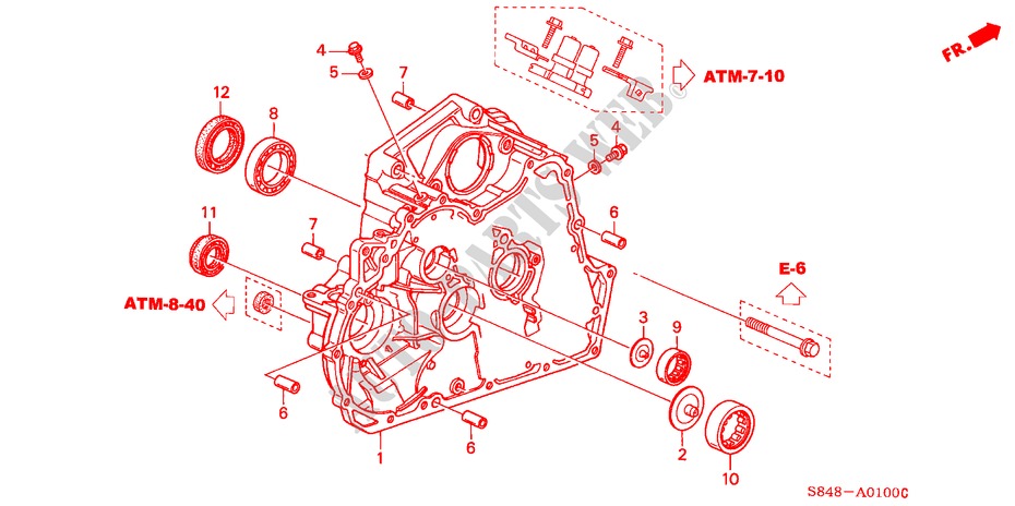 DREHMOMENTWANDLERGEHAEUSE(L4) für Honda ACCORD 2.3VTI 4 Türen 4 gang automatikgetriebe 2002