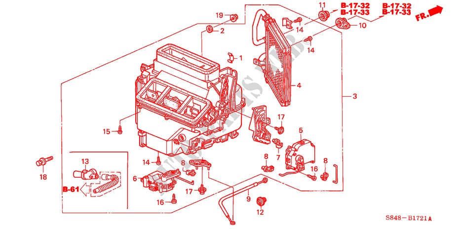 HEIZUNGSEINHEIT(RH) für Honda ACCORD 2.3VTI 4 Türen 4 gang automatikgetriebe 2002
