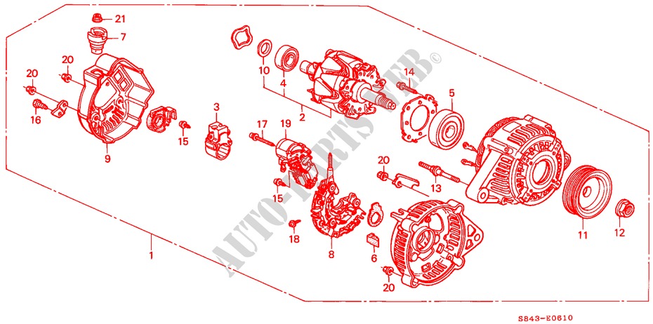 LICHTMASCHINE(DENSO) (L4) für Honda ACCORD 2.3VTI 4 Türen 4 gang automatikgetriebe 1998