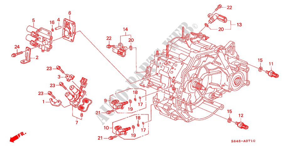 SENSOR/SOLENOID(L4) für Honda ACCORD 2.0VTI 4 Türen 4 gang automatikgetriebe 2000