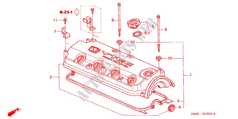 ZYLINDERKOPFDECKEL(L4) für Honda ACCORD 2.3VTI 4 Türen 4 gang automatikgetriebe 1998