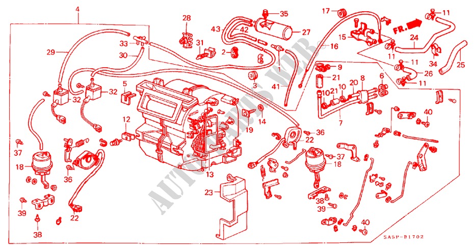 HEIZUNGSEINHEIT für Honda ACCORD EX 3 Türen 5 gang-Schaltgetriebe 1982