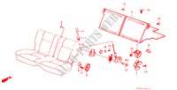 RUECKSITZ KOMPONENTE(2D) für Honda ACCORD STD 3 Türen 4 gang automatikgetriebe 1984