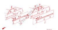 SEITENSCHUTZ für Honda ACCORD EX 3 Türen 5 gang-Schaltgetriebe 1984