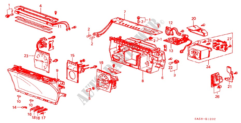 DREHZAHLMESSERKOMPONENTE (ND) für Honda ACCORD EX 4 Türen 4 gang automatikgetriebe 1984