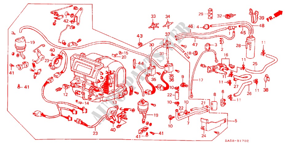 HEIZUNGSEINHEIT/WASSERSCHLAUCH für Honda ACCORD EX 4 Türen 4 gang automatikgetriebe 1984