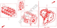 DICHTUNG SATZ für Honda JAZZ 1.3LX 5 Türen 5 gang-Schaltgetriebe 2005