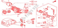 KOMBISCHALTER( '03) für Honda JAZZ 1.3DSI 5 Türen 5 gang-Schaltgetriebe 2003