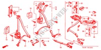 SITZGURTE für Honda JAZZ 1.3GLI 5 Türen 5 gang-Schaltgetriebe 2005