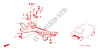 VORDERER HILFSRAHMEN für Honda JAZZ 1.4LX 5 Türen 5 gang-Schaltgetriebe 2002