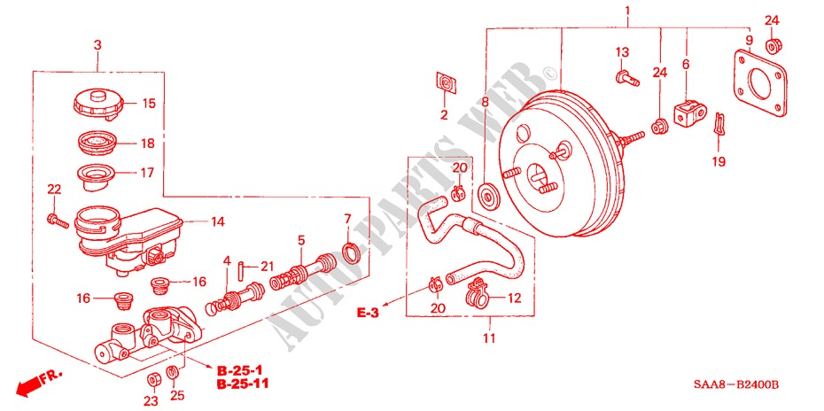 HAUPTBREMSZYLINDER/ MASTER POWER für Honda JAZZ 1.3GLI 5 Türen 5 gang-Schaltgetriebe 2005