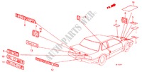 EMBLEM für Honda PRELUDE EX 2 Türen 5 gang-Schaltgetriebe 1985