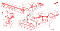 HECKLEUCHTE für Honda PRELUDE STD 2 Türen 5 gang-Schaltgetriebe 1984