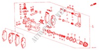HINTERRAD BREMSSATTEL (PGM FI) für Honda PRELUDE 2.0SI 2 Türen 4 gang automatikgetriebe 1986