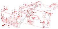 KLIMAANLAGE (SCHLAEUCHE/LEITUNGEN)(D,P,Y) für Honda CIVIC DX 1200 3 Türen 4 gang-Schaltgetriebe 1985