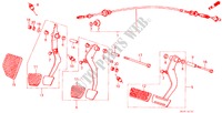 KUPPLUNGSPEDAL/BREMSPEDAL für Honda CIVIC DX 1200 3 Türen 3 gang automatikgetriebe 1986