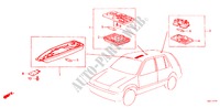 INNENLEUCHTE für Honda CIVIC SHUTTLE DX 5 Türen 5 gang-Schaltgetriebe 1987