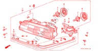 SCHEINWERFER(2) für Honda LEGEND 2.7I 4 Türen 4 gang automatikgetriebe 1990