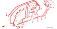 TUERZIERSTUECK für Honda LEGEND XI EXCLUSIVE 4 Türen 4 gang automatikgetriebe 1990
